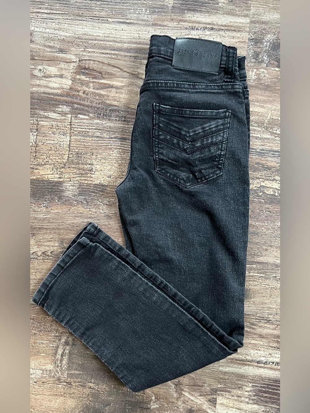 Kids Black Stretch Slim Jeans